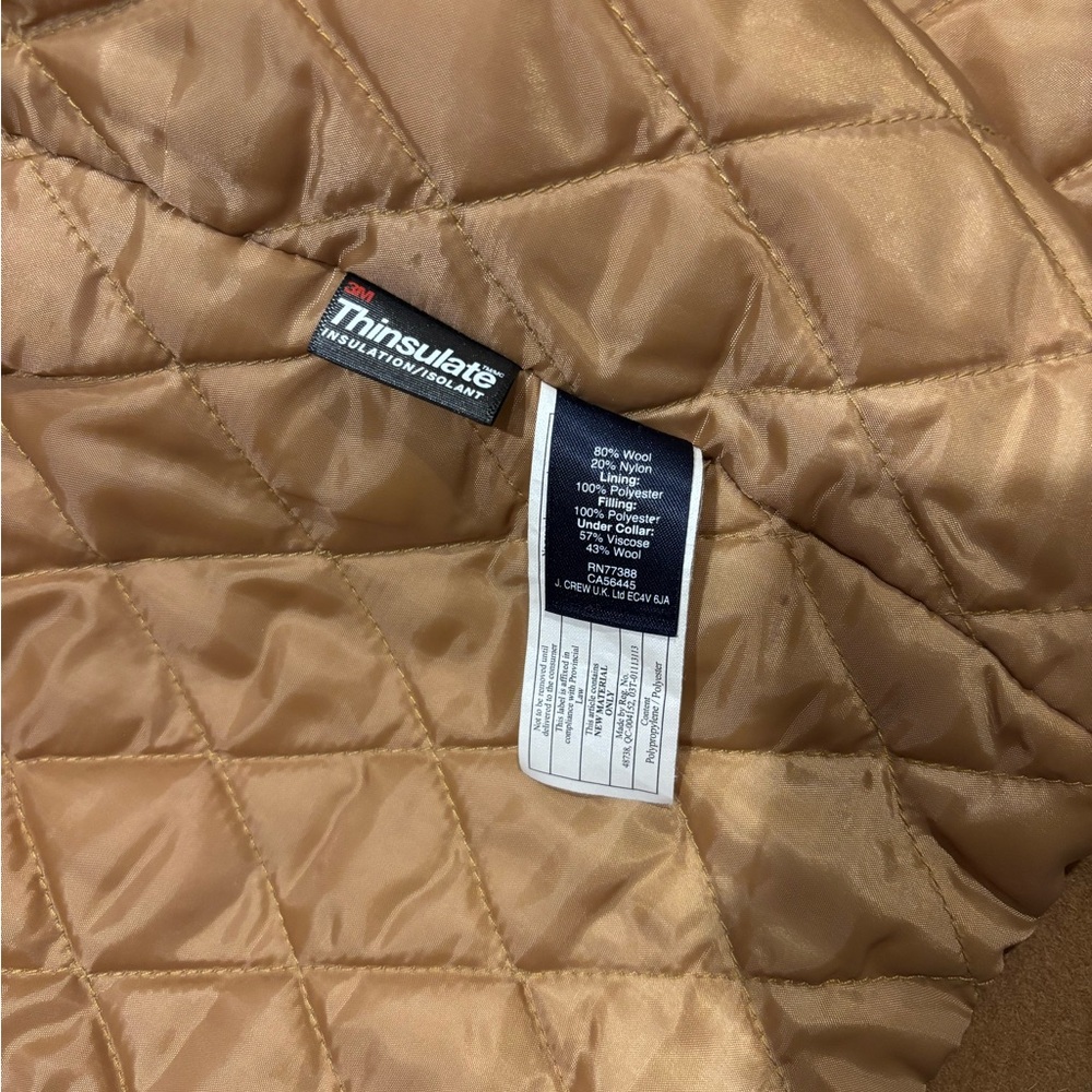 Men's Camel J.Crew Topcoat - Picture 7 of 8